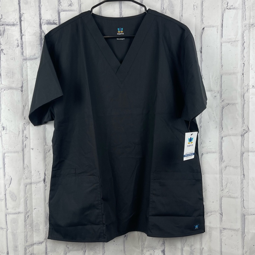 NWT! Maevn solid v neck scrub top